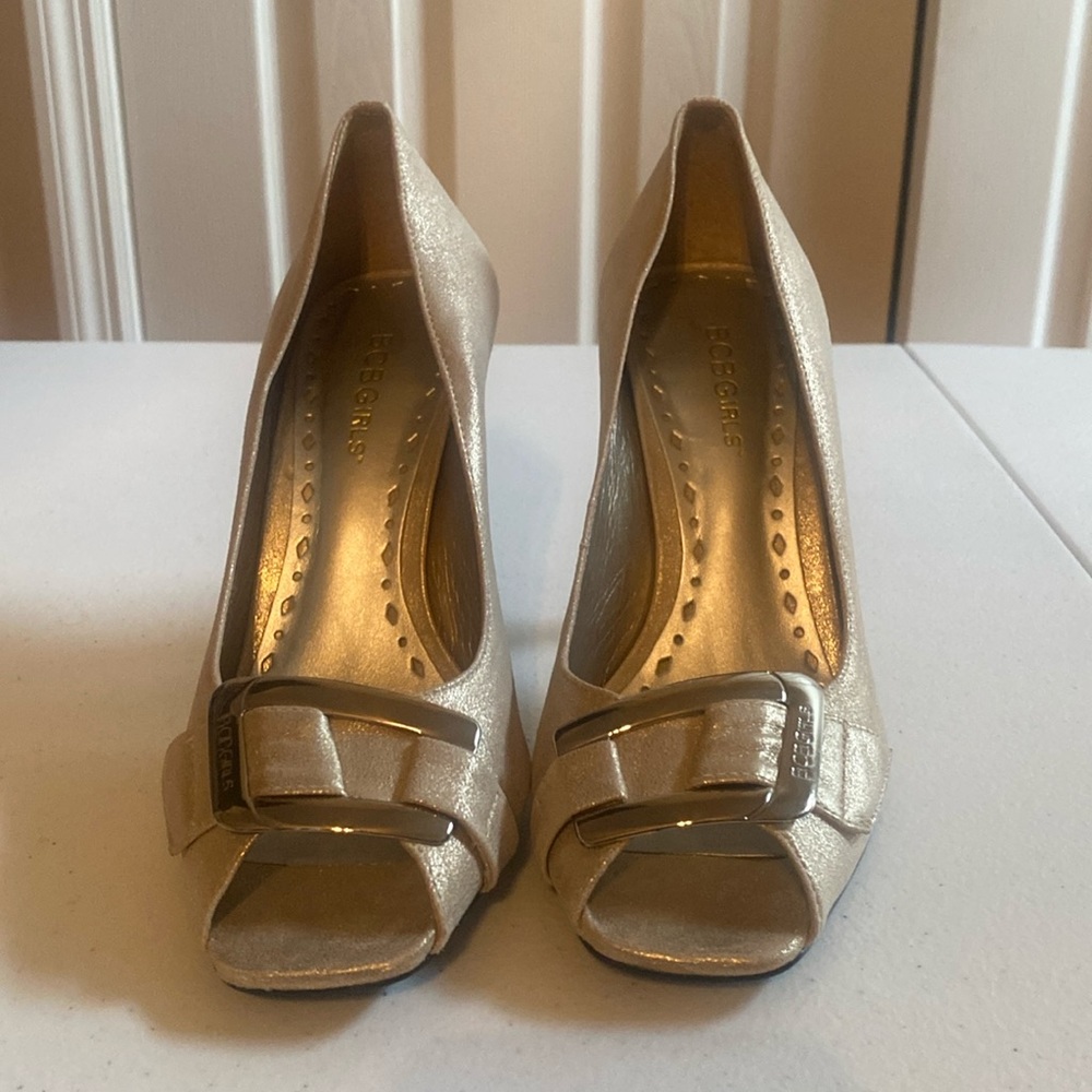 BCBGIRLS Gold Heels